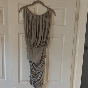 Max Studio Asymmetrical Taupe Dress